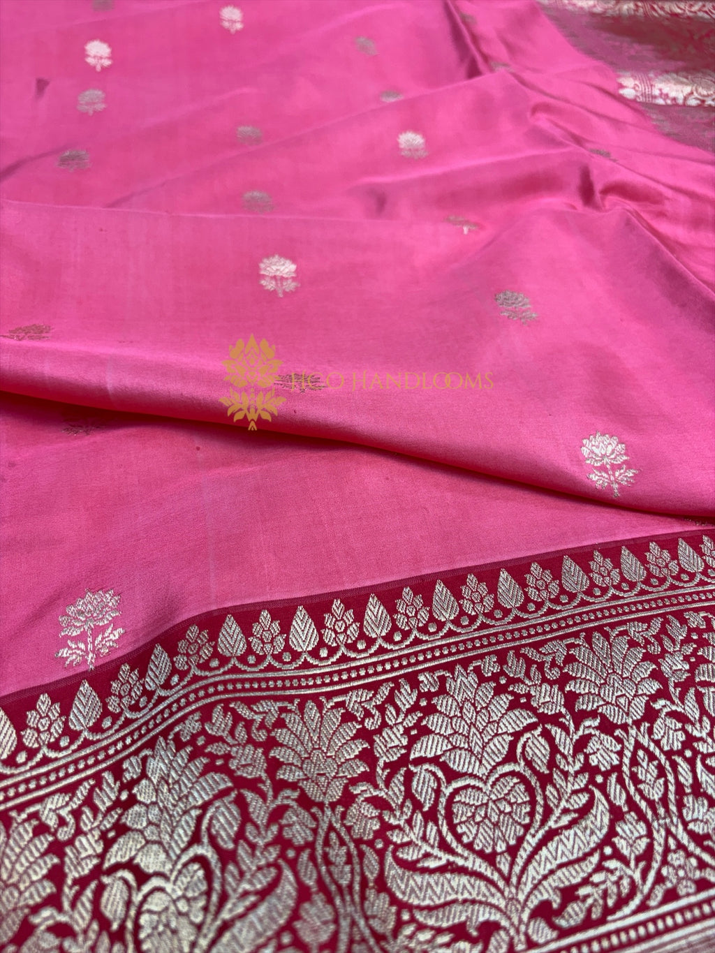 Pure Katan Silk Handloom Banarasi Saree - All Over Kadhua Motifs