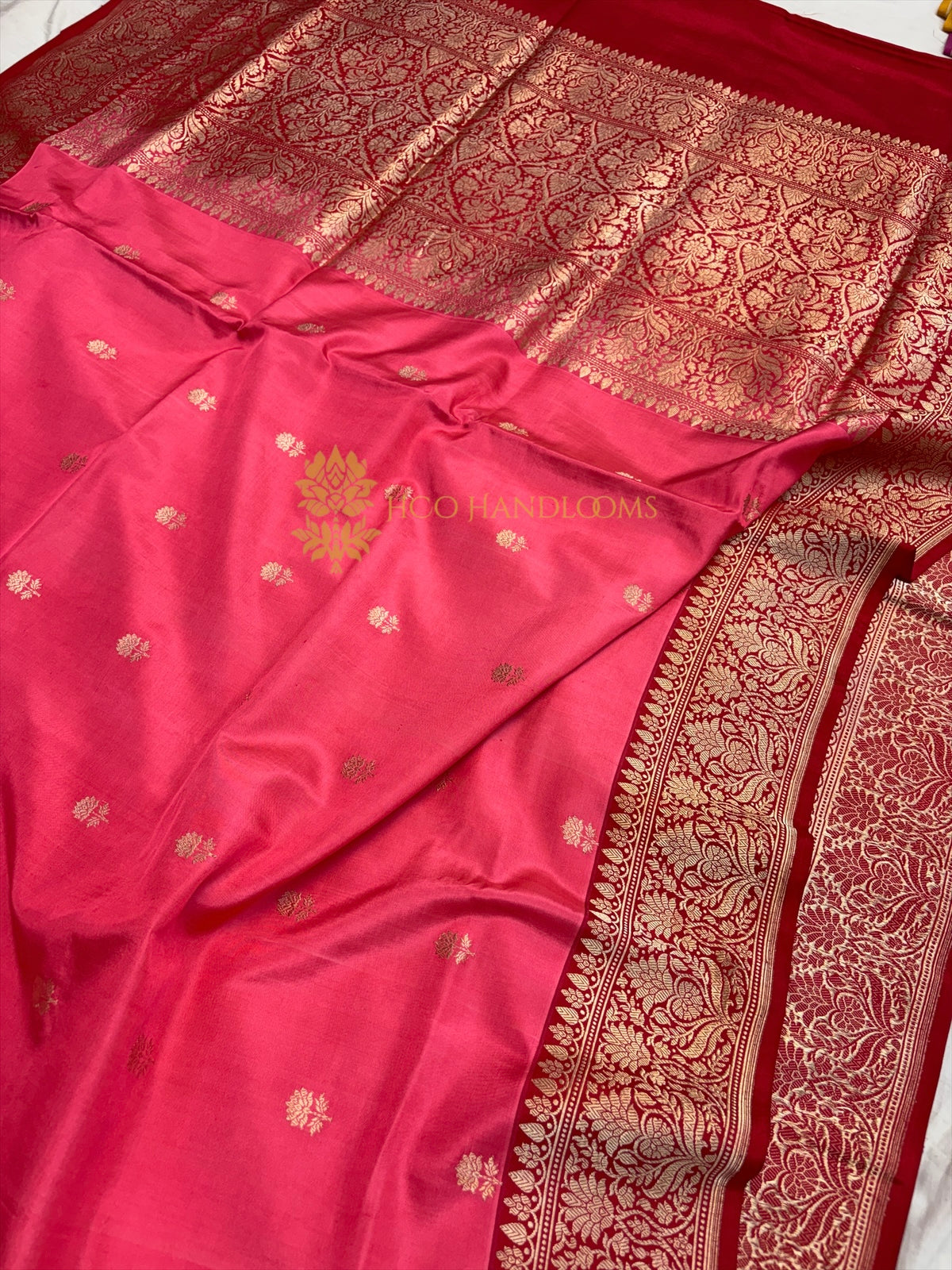 Pure Katan Silk Handloom Banarasi Saree - All Over Kadhua Motifs