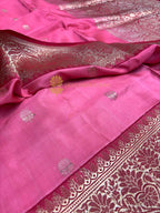 Pure Katan Silk Handloom Banarasi Saree - All Over Kadhua Motifs