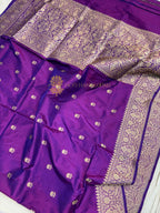 Pure Katan Silk Handloom Banarasi Saree - All Over Kadhua Motifs