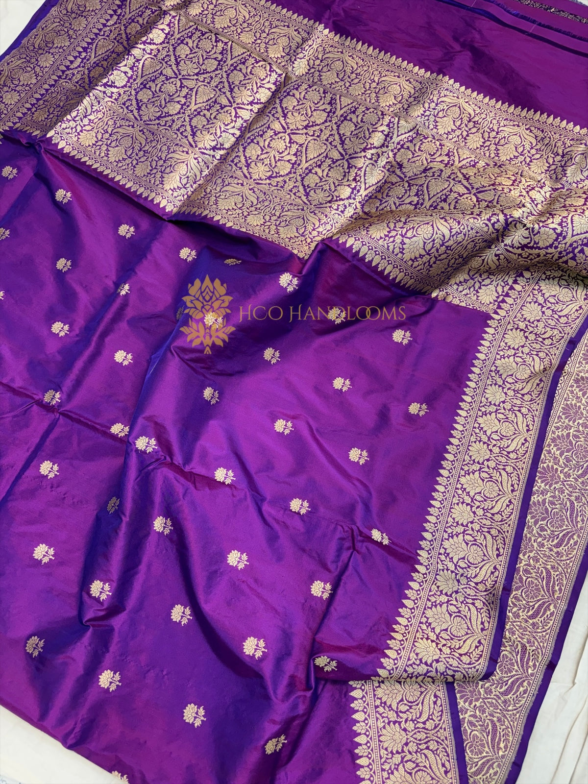 Pure Katan Silk Handloom Banarasi Saree - All Over Kadhua Motifs