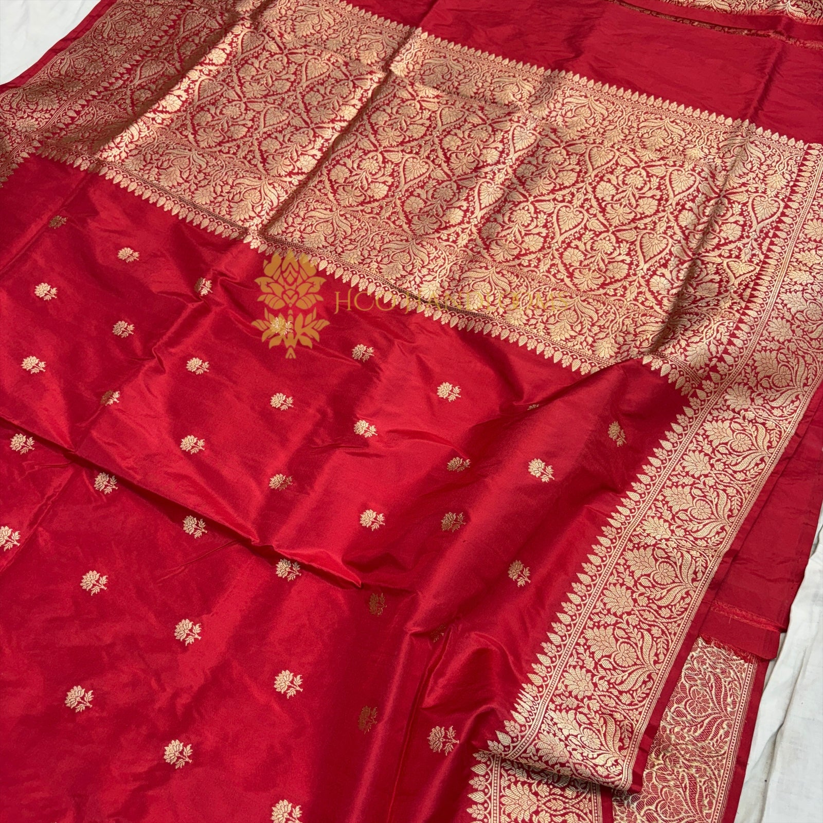 Pure Katan Silk Handloom Banarasi Saree - All Over Kadhua Motifs