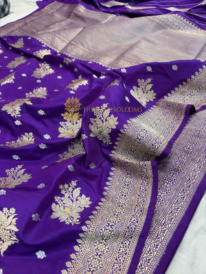 Pure Katan Silk Handloom Banarasi Saree - All Over Meenakari Kadhua Motifs