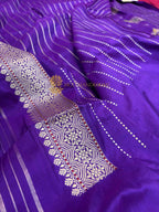 Pure Katan Silk Handloom Banarasi Saree - All Over Meenakari Kadhua Motifs