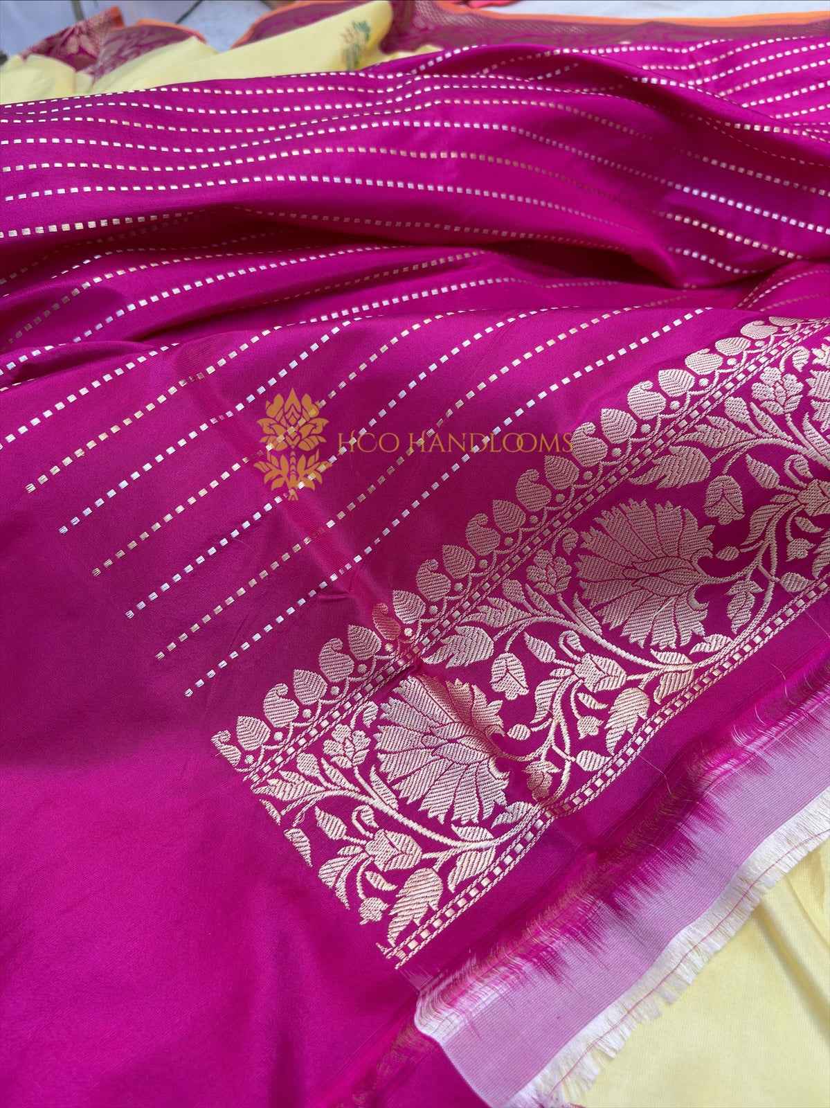 Ektara Pure Katan Silk Handloom Saree - All Over Kadhua Meenakari Motifs