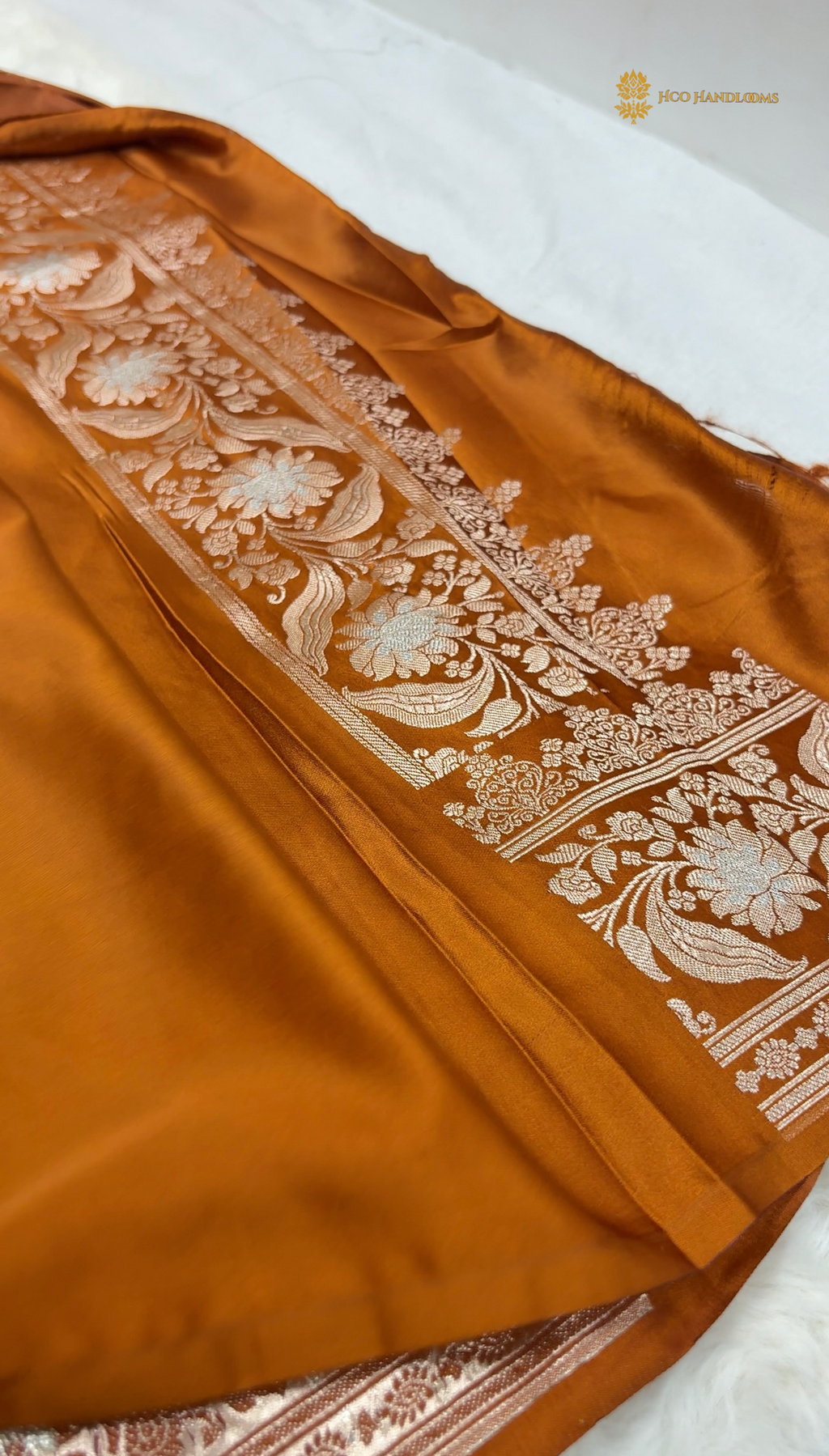Regal Bronze Premium Mashru Katan Silk Banarasi Saree - All Over Motifs