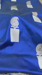 Regal Pure Katan Silk Handloom Banarasi Saree - All Over Kadhua Paisley Motifs
