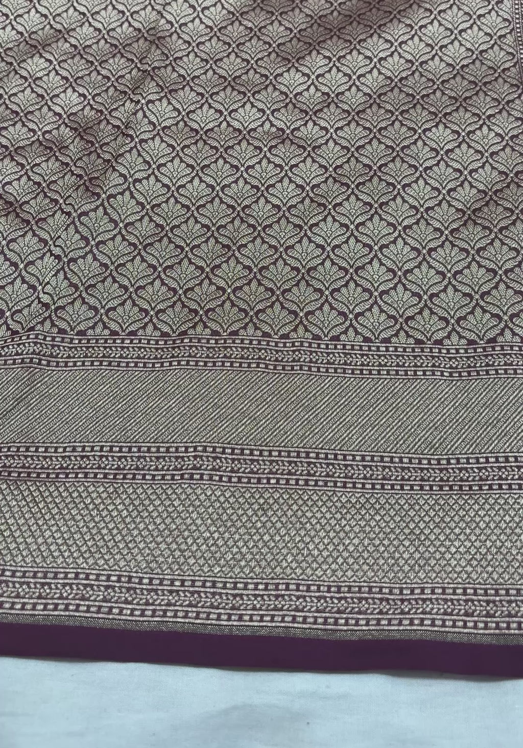 Wine Premium Soft Katan Silk Tanchui Brocade Banarasi Saree