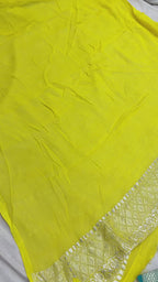 Pure Khaddi Georgette Silk Handloom Banarasi Saree - All Over Jaal