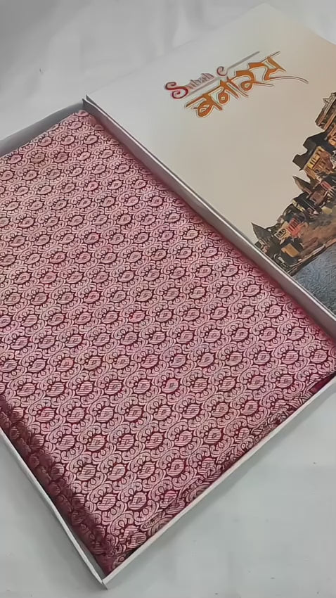 Regal Rani Pink Pure Katan Silk Handloom Banarasi Saree - Paisley Tanchui Brocade