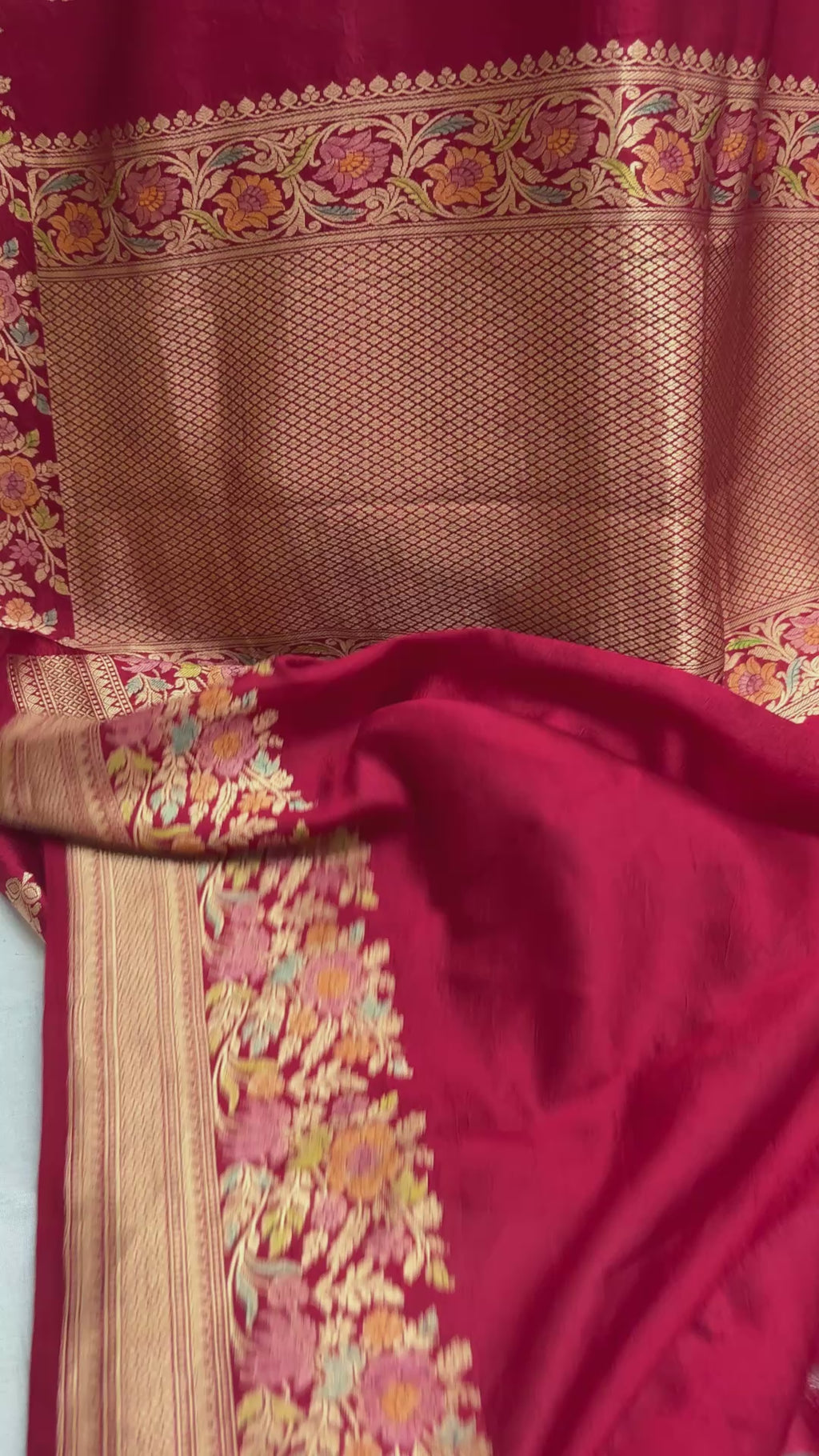 Pure Mango Katan Silk Handloom Banaras Saree - All Over Kadhua Motifs
