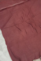 Brown Pure Khaddi Georgette Silk Handloom Banarasi Saree