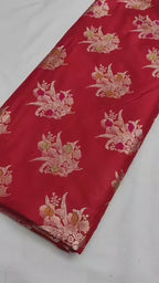 Regal Red Pure Katan Silk Handloom Banarasi Saree - All Over Meenakari Motifs