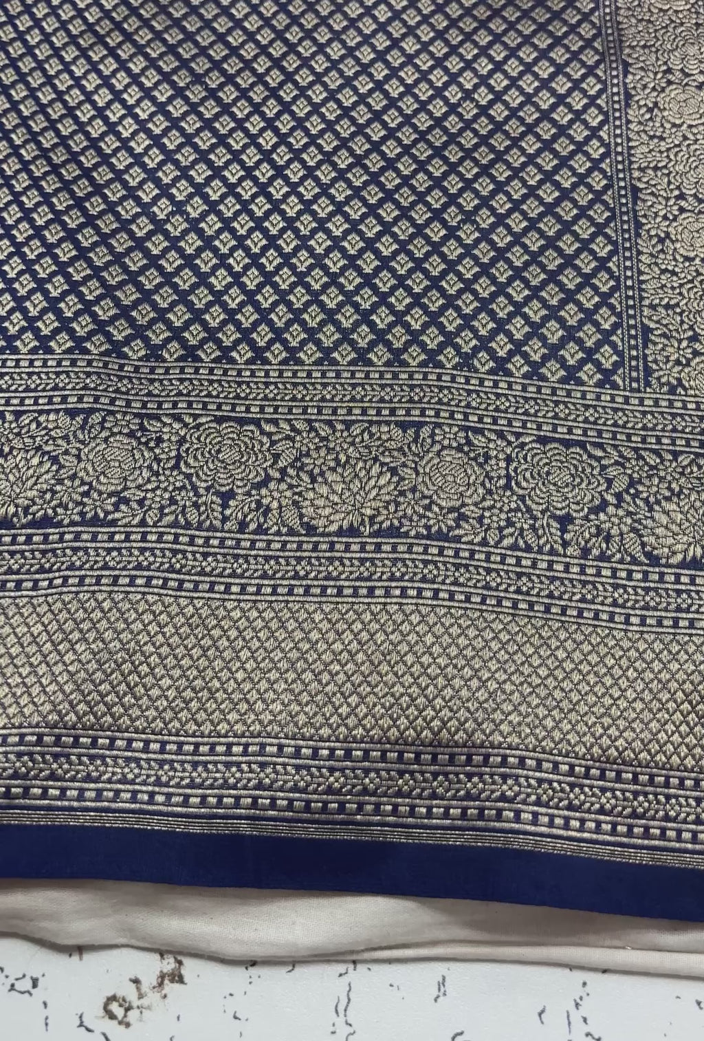 Royal Blue Premium Soft Katan Silk Tanchui Brocade Banarasi Saree