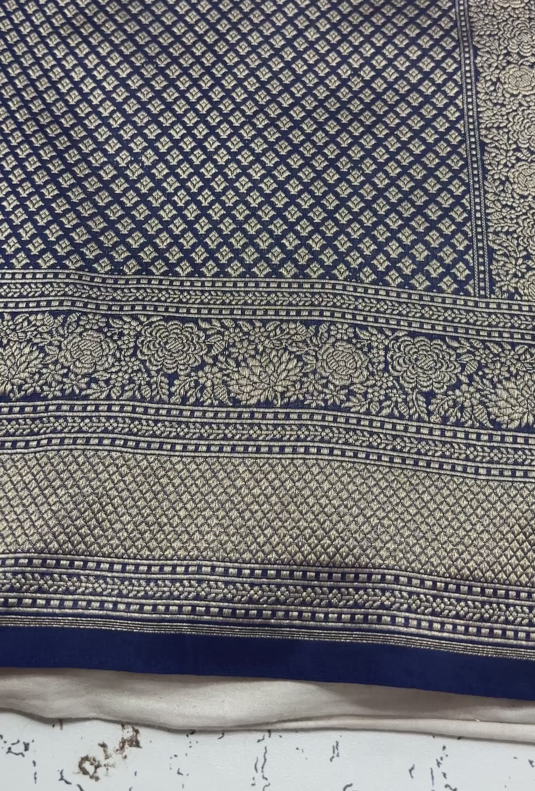 Royal Blue Premium Soft Katan Silk Tanchui Brocade Banarasi Saree