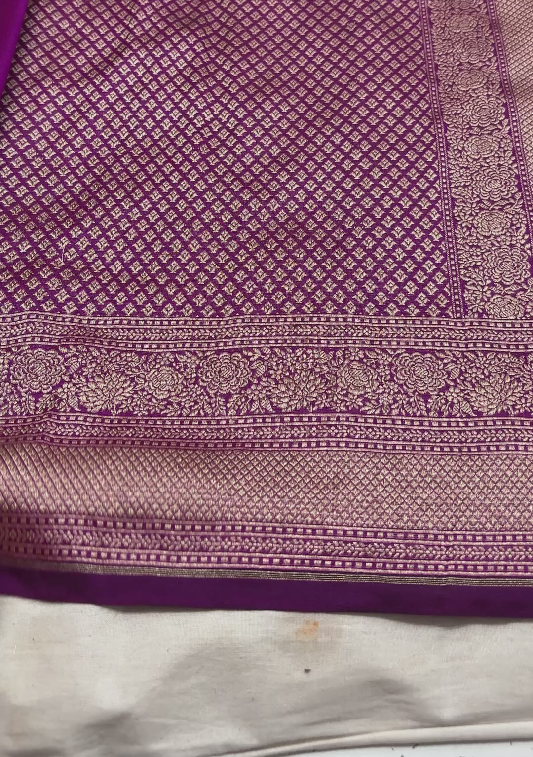 Purple Premium Soft Katan Silk Tanchui Brocade Banarasi Saree