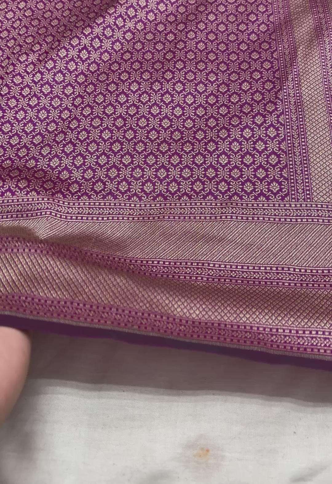 Purple Premium Soft Katan Silk Tanchui Brocade Banarasi Saree