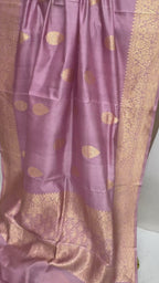 Pure Mango Katan Silk Handloom Banarasi Saree - All Over Kadhua Motifs