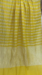 Pure Moonga Crush Tissue Silk Handloom Banarasi Saree