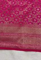 Hot Pink Premium Soft Katan Silk Tanchui Brocade Banarasi Saree