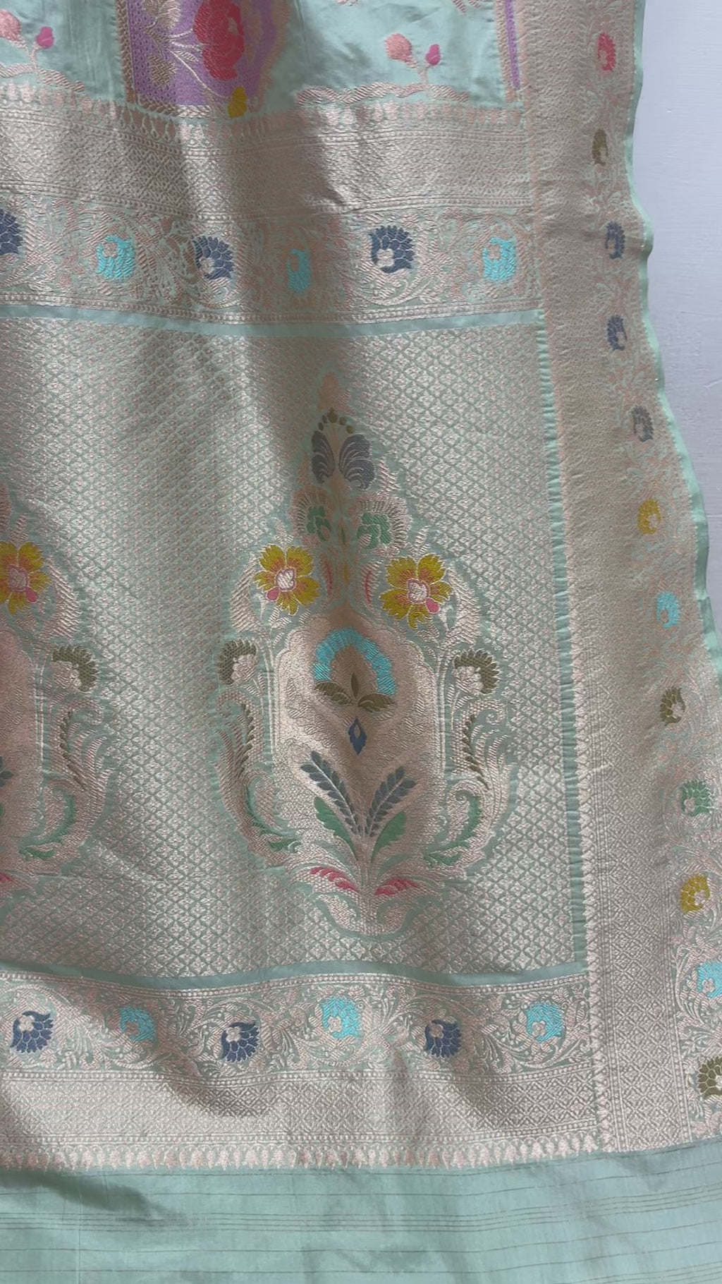 Rangkat Pure Katan Silk Handloom Banarasi Saree - All Over Jangla Motifs