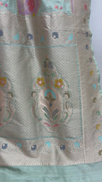 Rangkat Pure Katan Silk Handloom Banarasi Saree - All Over Jangla Motifs