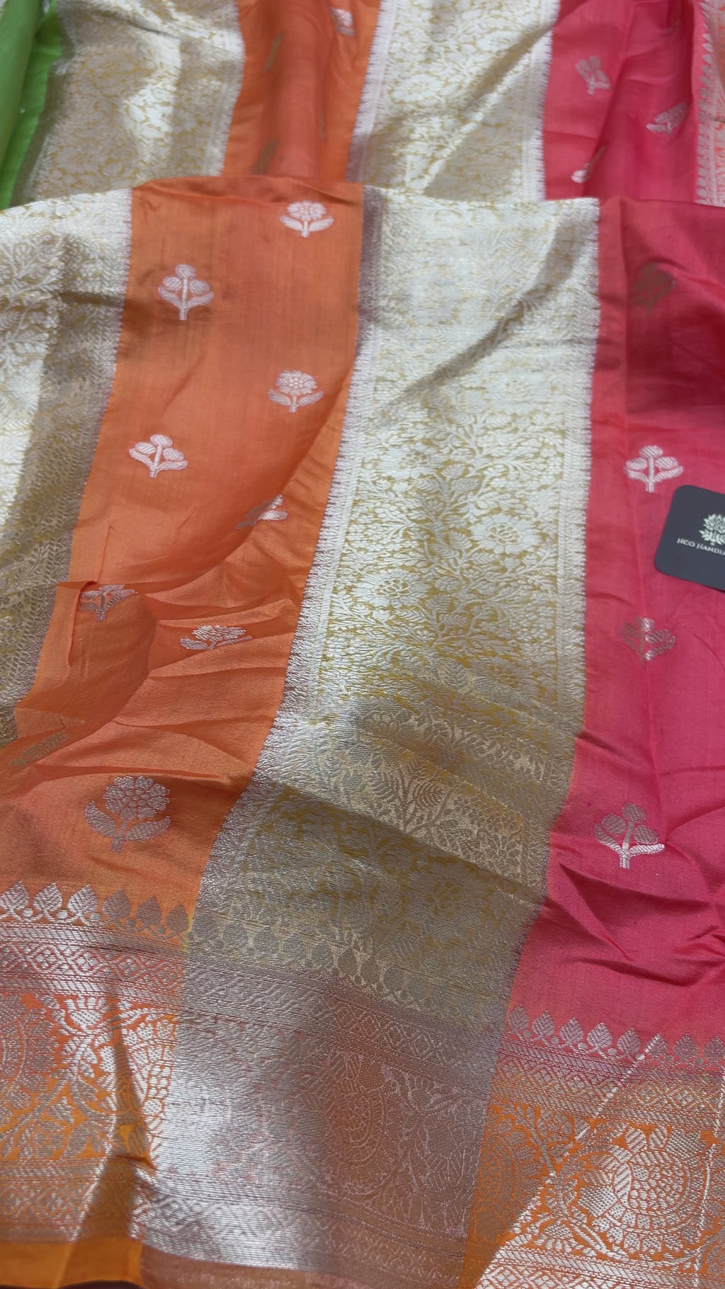 Pure Chiniya Silk Handloom Banarasi Saree - Dual Design