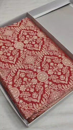 Regal Red Pure Katan Silk Handloom Banarasi Saree - All Over Brocade