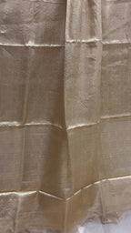 Gold Pure Molten Tissue Silk Tanchui Brocade Handloom Banarasi Saree