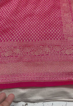 Hot Pink Premium Soft Katan Silk Tanchui Brocade Banarasi Saree