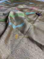 Pure Kora Tissue Silk Handloom Kadhua Jangla Rangkat Banarasi Saree
