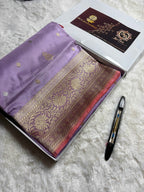Pure Katan Silk Handloom Banarasi Saree - All Over Kadhua Motifs