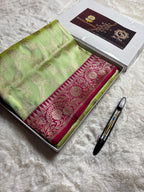 Pure Katan Silk Handloom Banarasi Saree - All Over Kadhua Jangla