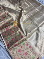 Pure Tissue Silk Handloom Meenakari Banarasi Saree