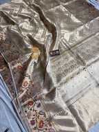 Pure Tissue Silk Meenakari Handloom Banarasi Saree