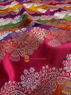 Pure Katan Silk Handloom Kadhua Jangla Rangkat Banarasi Saree