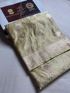 Premium Mashru Katan Silk Jangla Floral Banarasi Saree