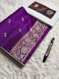 Pure Katan Silk Handloom Banarasi Saree - All Over Kadhua Motifs