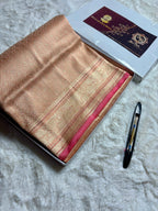 Pure Katan-Tissue Silk Handloom Banarasi Saree - All Over Brocade Work