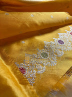 Pure Tissue Silk Handloom Banarasi Saree - All Over Kadhua Meenakari Motifs