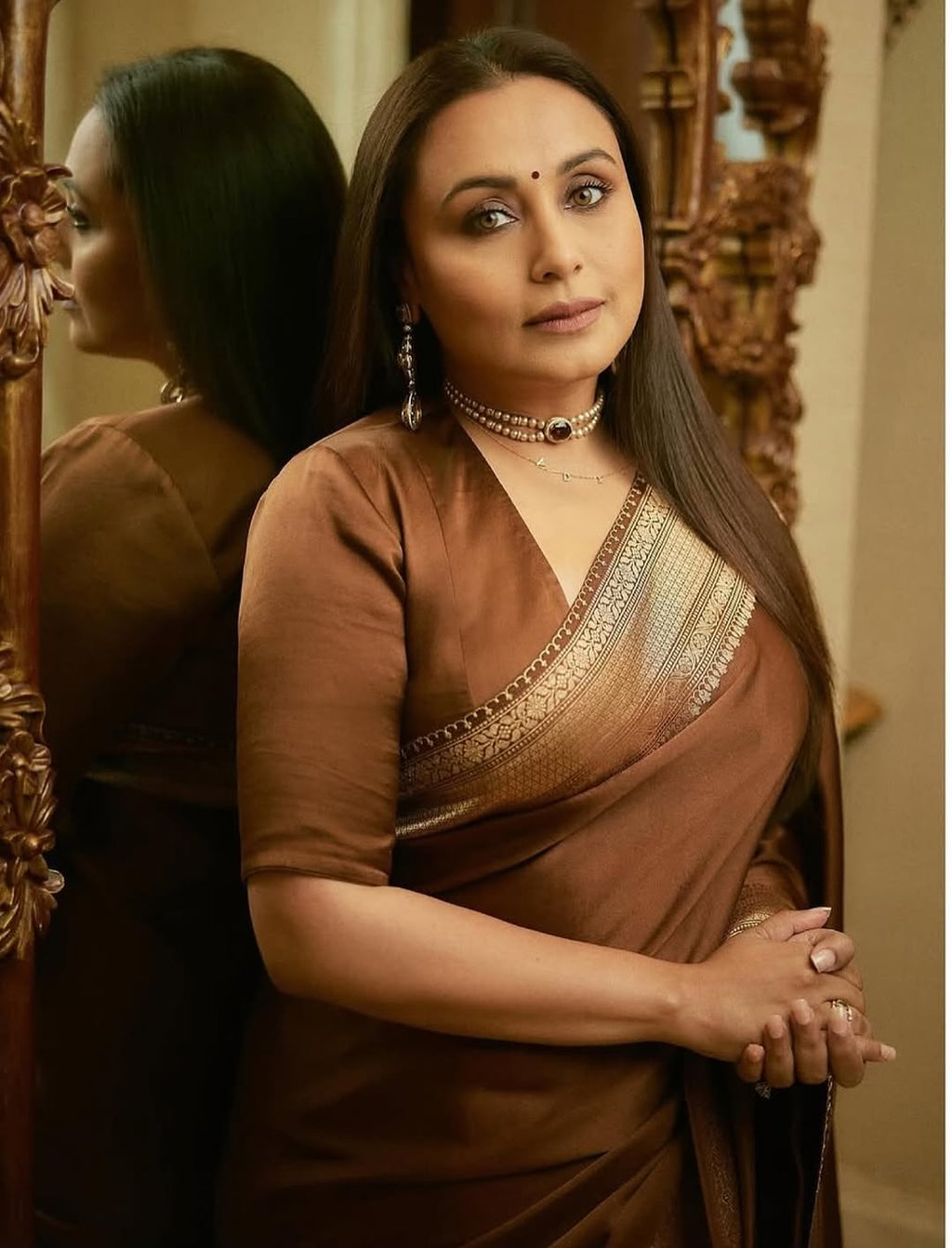 Rani Mukerji Premium Mashru Katan Silk Banarasi Saree