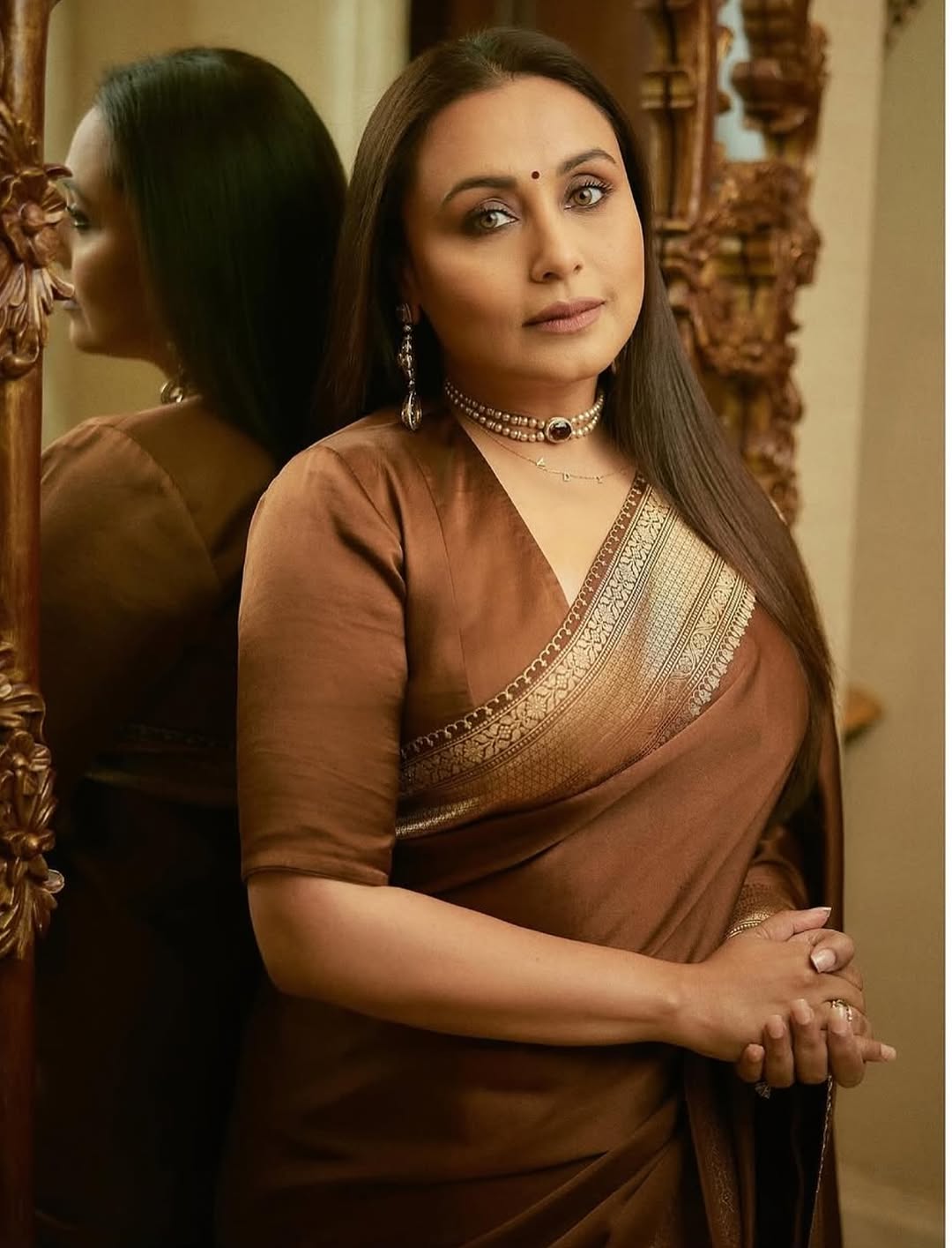 Rani Mukerji Premium Mashru Katan Silk Banarasi Saree