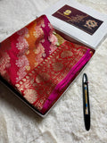 Pure Katan Silk Handloom Kadhua Jangla Rangkat Banarasi Saree