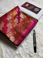 Pure Katan Silk Handloom Kadhua Jangla Rangkat Banarasi Saree