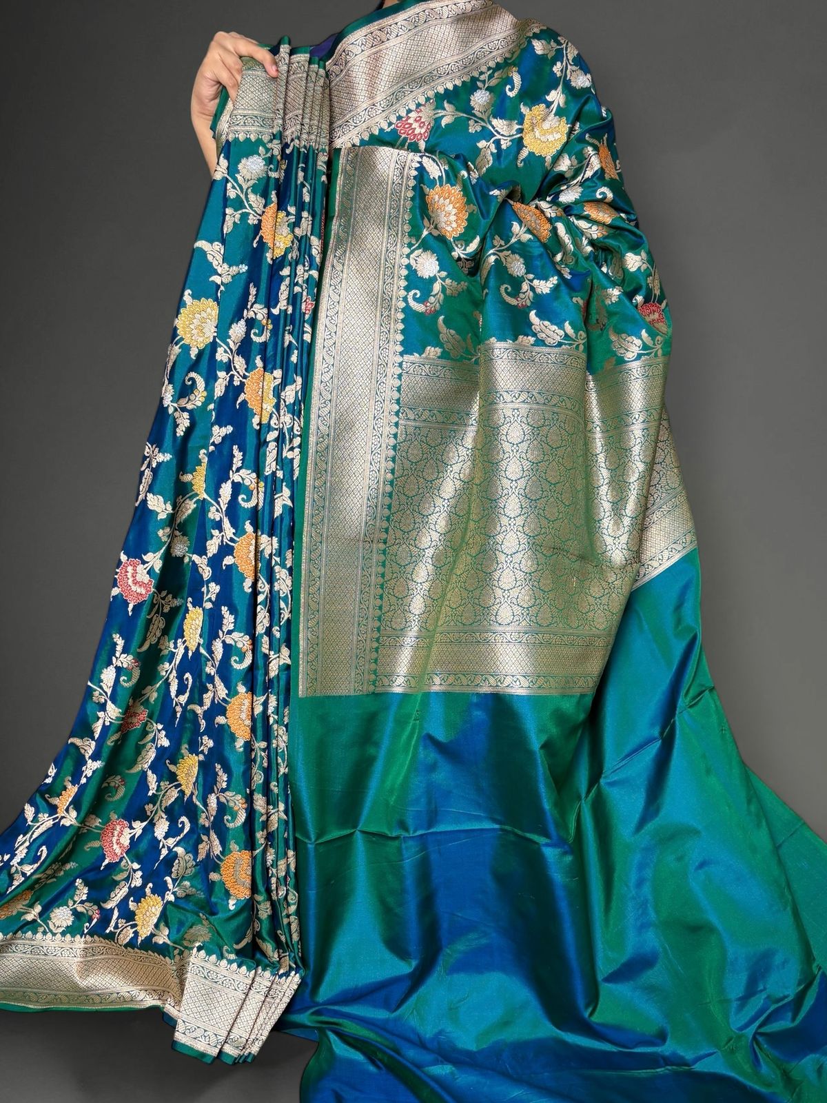 Pure Mashru Silk Handloom Meenakari Banarasi Saree