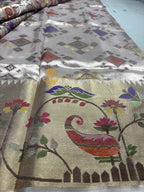 Pure Tissue Silk Handloom Meenakari Banarasi Saree