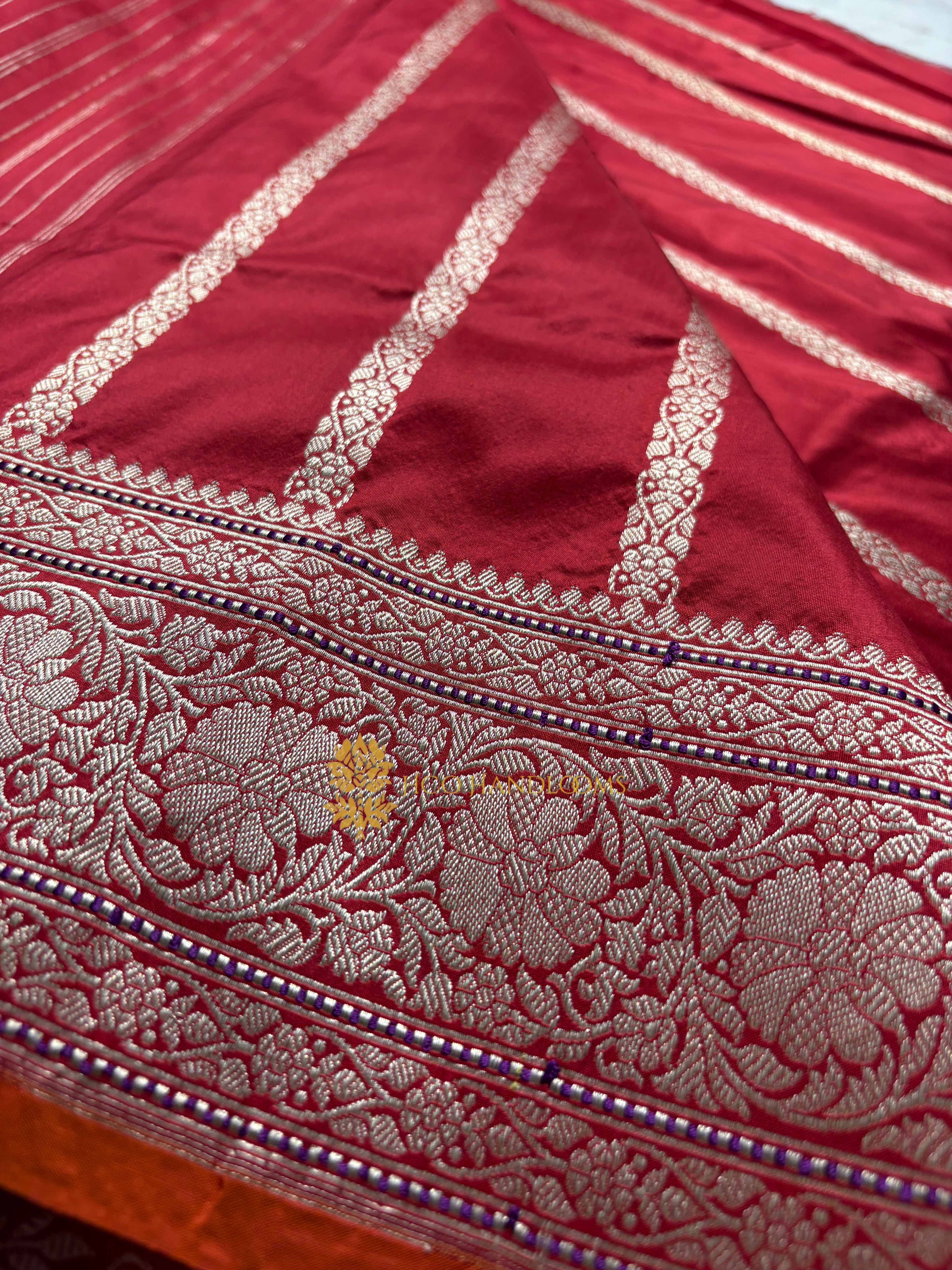 Pure Katan Silk Handloom Kadhua Meenakari Rangkat Banarasi Saree