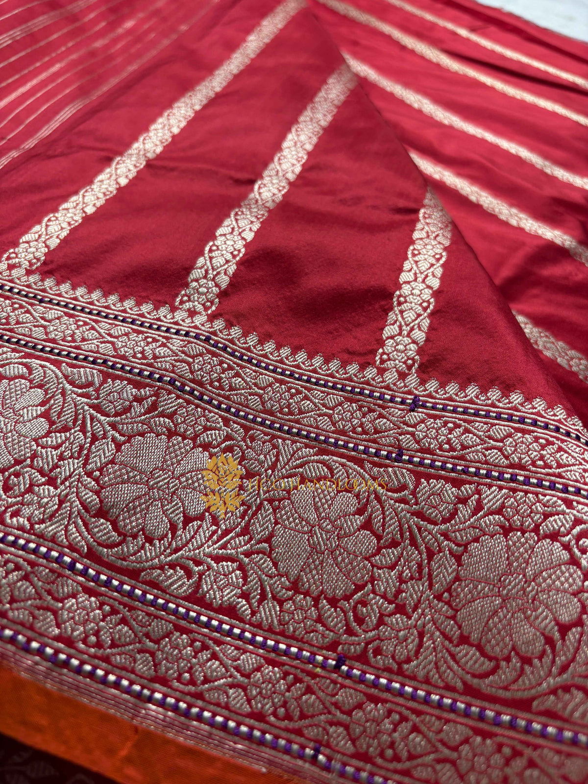 Pure Katan Silk Handloom Kadhua Meenakari Rangkat Banarasi Saree