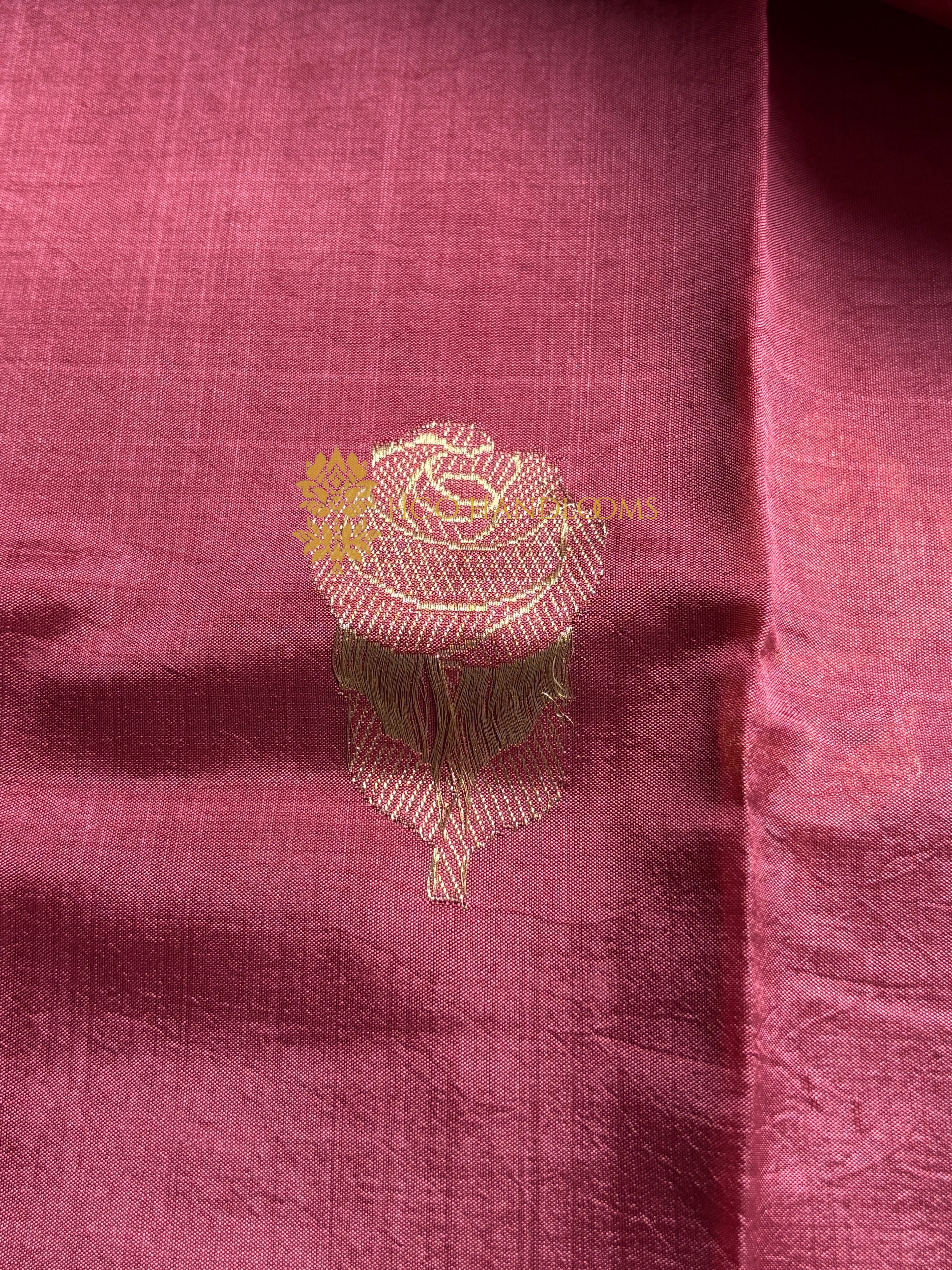 Pure Mango Katan Silk Handloom Banarasi Saree - All Over Kadhua Motifs