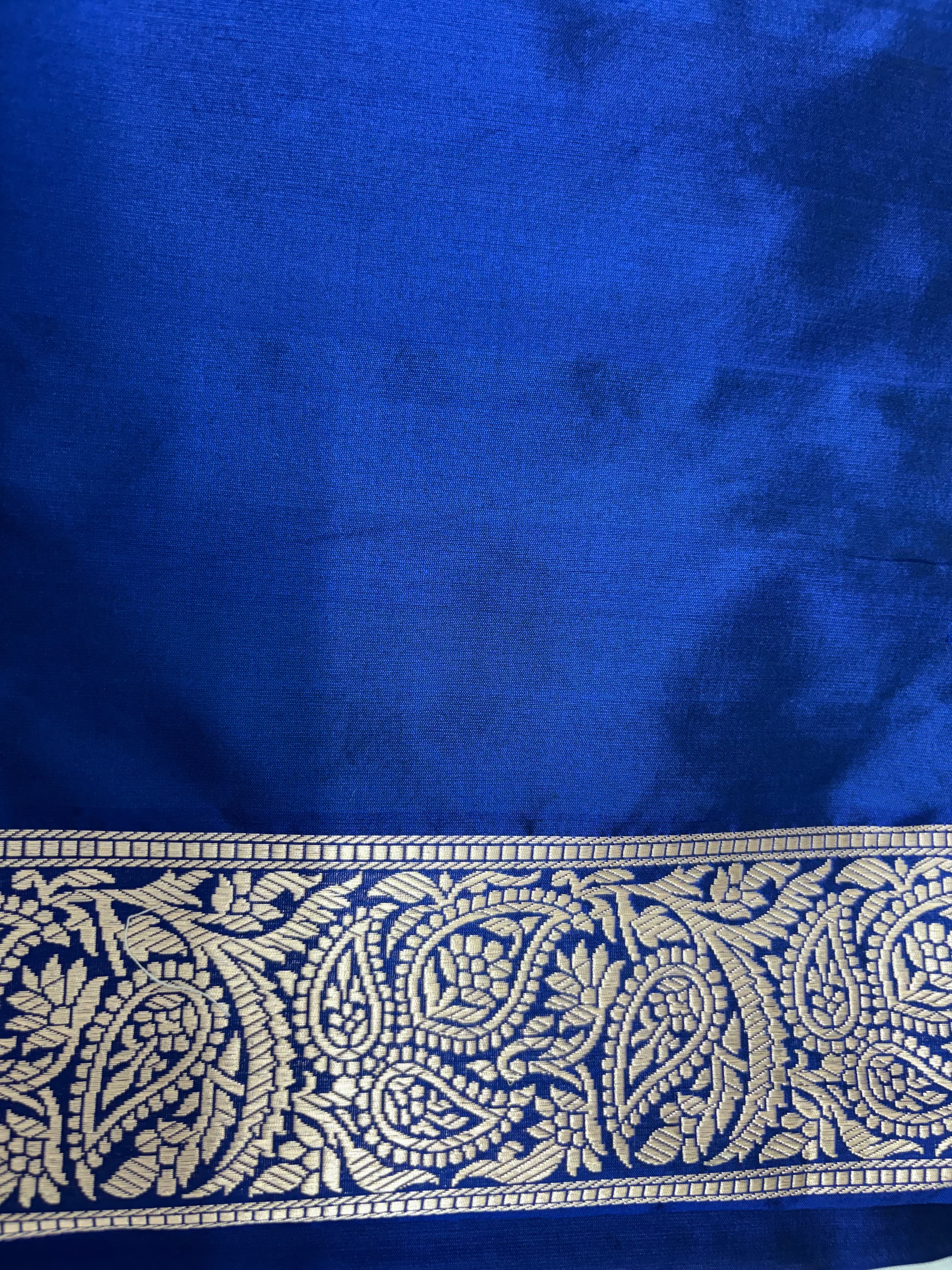 Regal Pure Katan Silk Handloom Banarasi Saree - All Over Kadhua Paisley Motifs